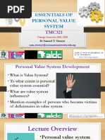 Essentials of Personal Value System