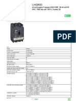 Product Data Sheet: Circuit Breaker Compact NSX100F, 36 Ka at 415 VAC, TMD Trip Unit 100 A, 3 Poles 3d