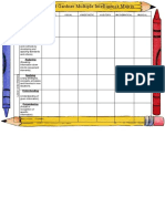 Bloom's and Gardner Multiple Intelligence Matrix: Creating