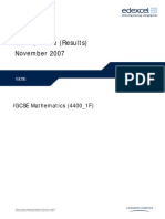 IGCSE Mathematics Mark Scheme