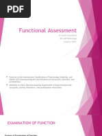 Functional Assessment: DR Sonali Soumyashree BPT, MPT (Neurology) Lecturer, GDGU