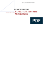 Health, Safety and Security Procedures: Learner Guide