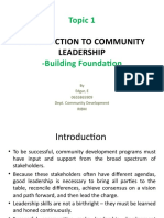 Building Community LeadershipThis concise SEO-optimized title for the given document is "TITLE Building Community Leadership