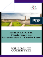 RMLNLU-CTIL Conference On International Trade Law