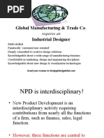 Global Manufacturing & Trade Co. Industrial Designer: Requires An