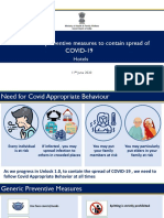 Guidelines On Preventive Measures To Contain Spread of COVID-19