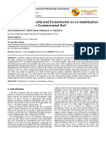 Efficiency of Fe-Zeolite and Fe-Bentonite On Co-Stabilization of As, CD and PB in Contaminated Soil