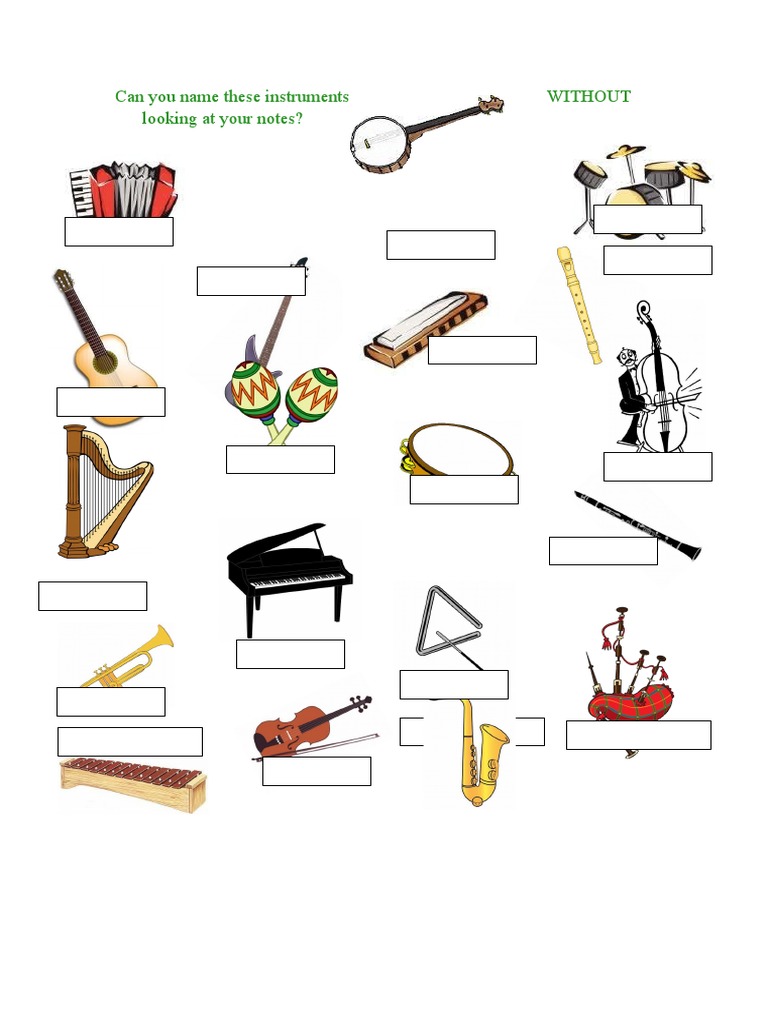 Can You Name These Instruments Without Looking at Your Notes? | PDF