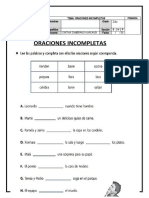 Tarea Oraciones Incompletas