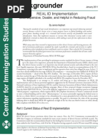 Backgrounder -REAL ID Implementation - CIS Jan. 2011