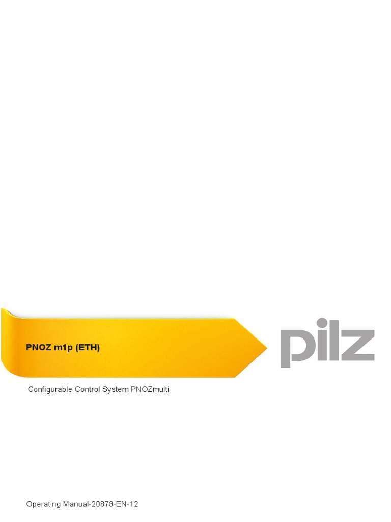 Pnoz M1P (Eth) : Configurable Control System Pnozmulti | PDF ...