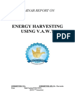 Energy Harvesting Using V.A.W.T: Seminar Report On