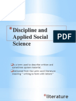 Discipline and Applied Social Science