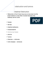 Bowel Obstruction and Tumors Sheet