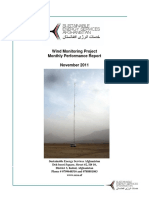 Wind Monitoring Project Monthly Performance Report November 2011