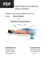 Procedure On Abdominal Paracentsis