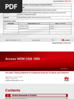 Huawei OSN1800 Pre-Sale Training Slide For Agent (2012) PDF