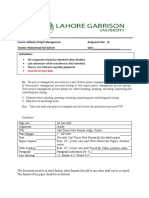 Course: Software Project Management Assignment No: 01 Teacher: Muhammad Asif Saleem Date: - Instructions