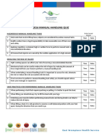 Manual Handling Quiz 2016 PDF