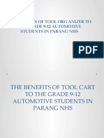 The Benefits of Tool Org Anizer To The Grade 9-12 Automotive Students in Parang Nhs