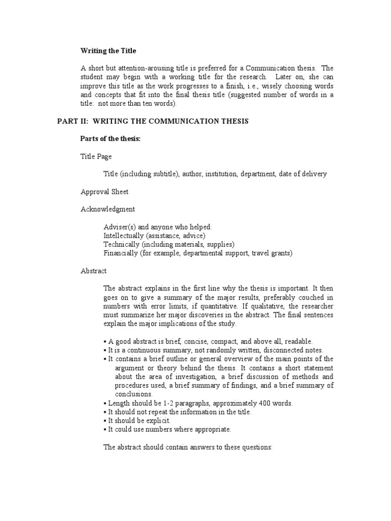 thesis example scribd