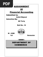 Assignment of Financial Accounting: Submitted To