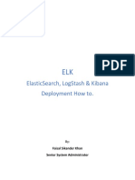 Elasticsearch, Logstash & Kibana Deployment How To.: Faisal Sikander Khan Senior System Administrator