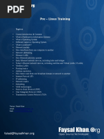 Pre - Linux Training: Topics