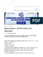 Education 2018 Gce Al Results - HTML 5