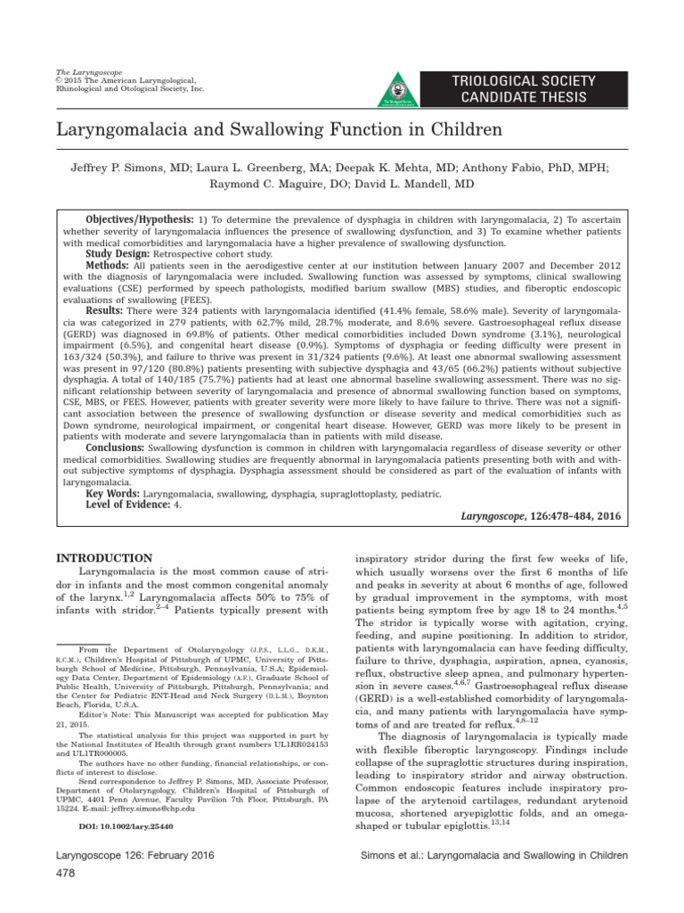 Laryngomalacia And Reflux