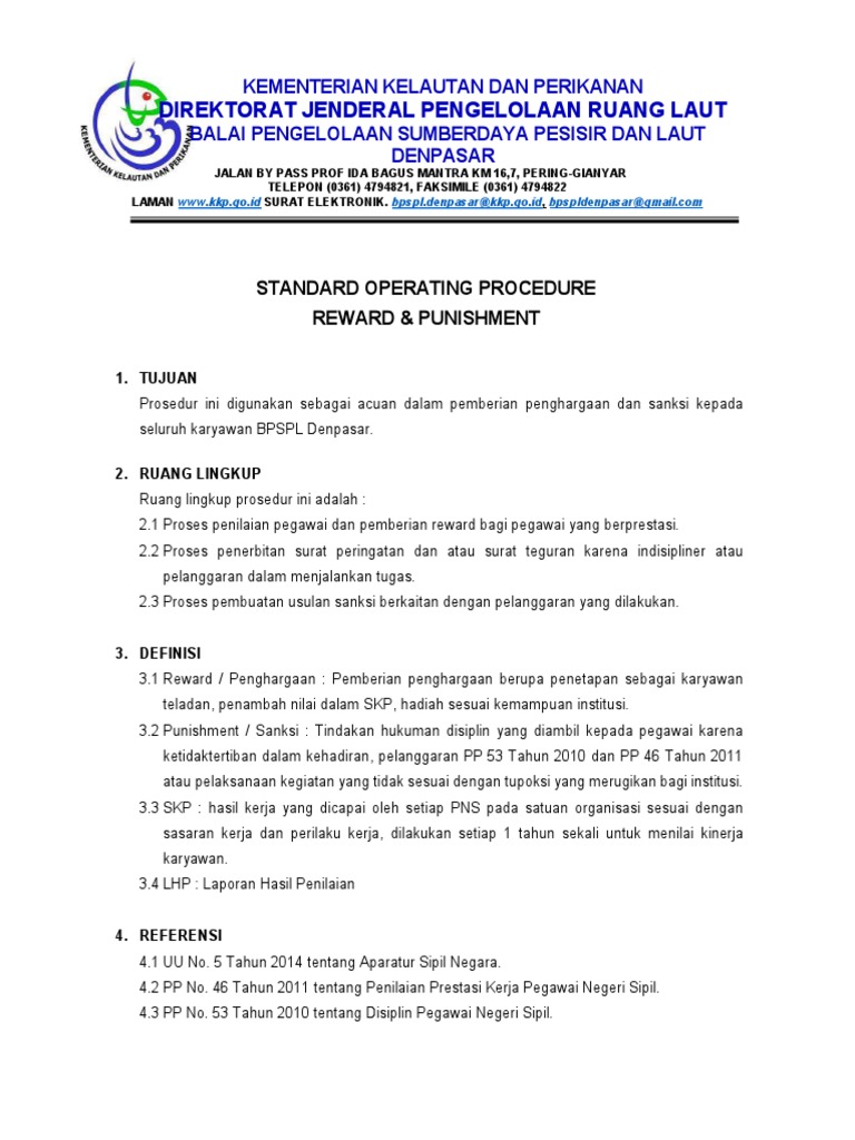 SOP Reward & Punisment | PDF | Teknologi & Rekayasa