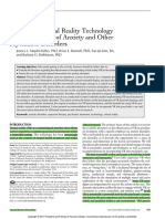 The Use of Virtual Reality Technology in The Treatment of Anxiety and Other Psychiatric Disorders PDF