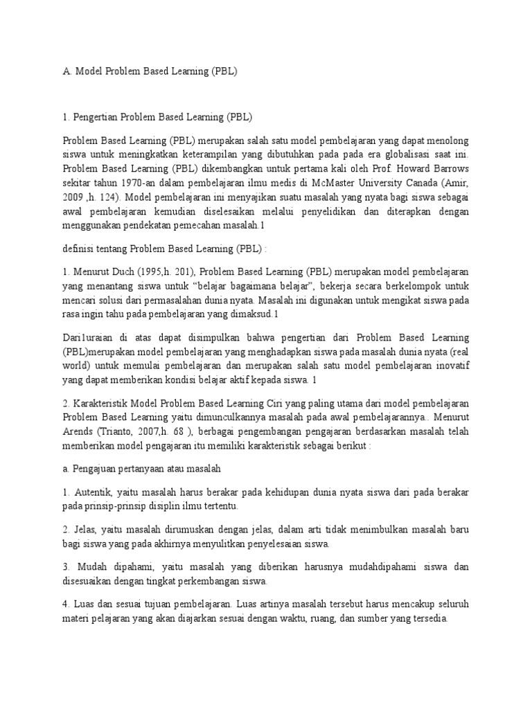 Model Pembelajaran Problem Based Learning | PDF | Karier & Perkembangan ...