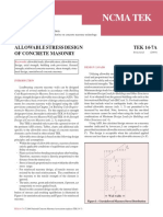 Ncma Tek: Allowable Stress Design of Concrete Masonry TEK 14-7A