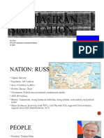 Russia: Iran Simulation: Red Clover INTL1050: Introduction To International Relations Dr. Weeks