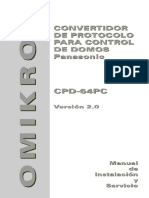 Manual de instalación y configuración del convertidor de protocolo CPD-64 para control de cámaras domo