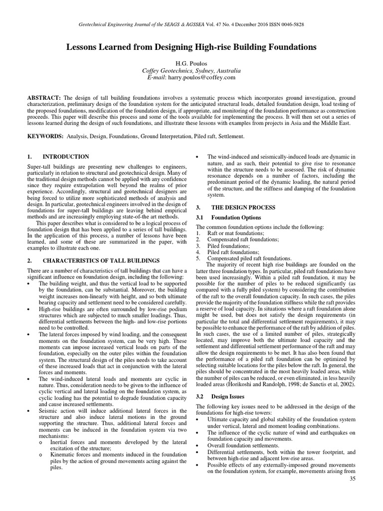 High-rise Foundation Design Insights | PDF | Geotechnical Engineering ...