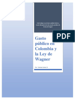 gasto publico en colombia y la ley de wagner