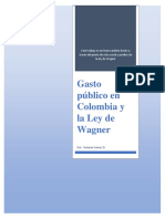 Análisis del gasto público en Colombia bajo la lente de la Ley de Wagner