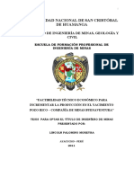 Tesis Factibilidad Técnico Económica para Incrementar La Producción en El Yacimiento Pozo Rico CIA. Buenaventura