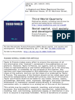 Third World Quarterly: To Cite This Article: Francis Fukuyama (2001) Social Capital, Civil Society and