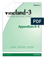 Appendixes B-E: Vineland Adaptive Behavior Scales - Third Edition