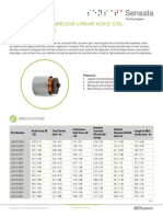Cylindrical Frameless Linear Voice Coil Actuators (Vca) : Specifications