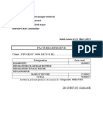 Facture Definitive Client: PEUGEOT 3008 DK7331 BL .. Désignation Prix Total