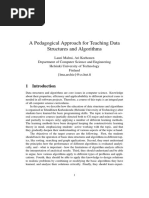 A Pedagogical Approach For Teaching Data Structures and Algorithms