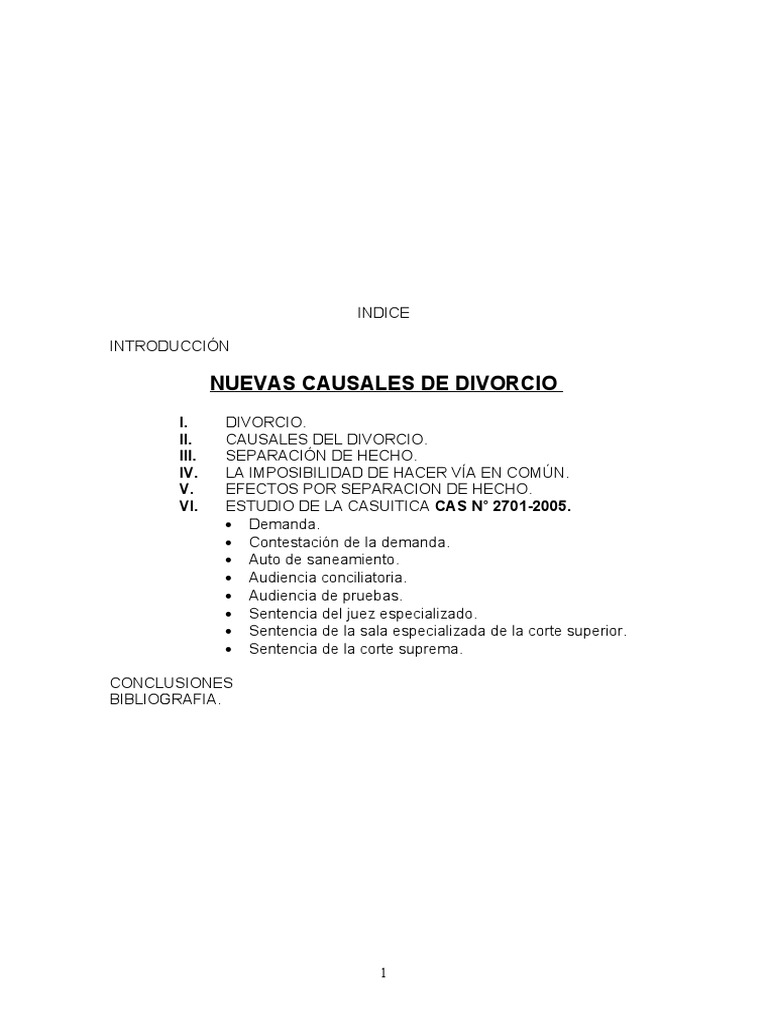 Nuevas Causales de Divorcio | PDF | Propiedad de la comunidad | Divorcio