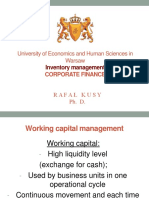 University of Economics and Human Sciences in Warsaw: Inventory Management
