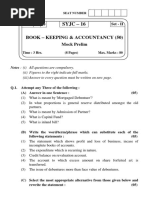 SYJC - 16: Book - Keeping & Accountancy