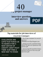 Erp Project Manager Interview Questions and Answers: Free Ebook