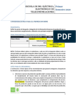 Guía para el primer informe de proceso de producción eléctrico